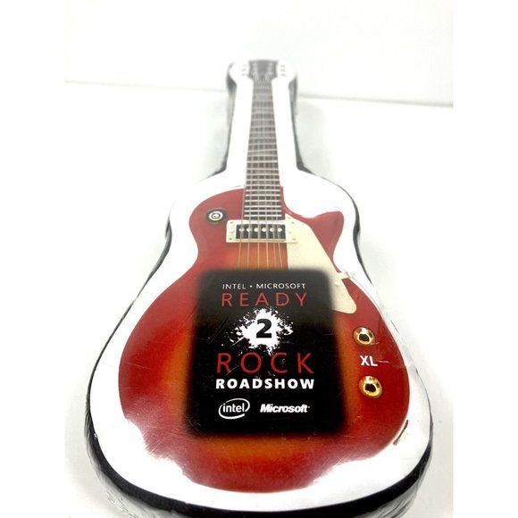 Rare Microsoft Vista Intel Sealed Promo T-Shirt Ready 2 Rock Road Show Guitar - Picture 7 of 10